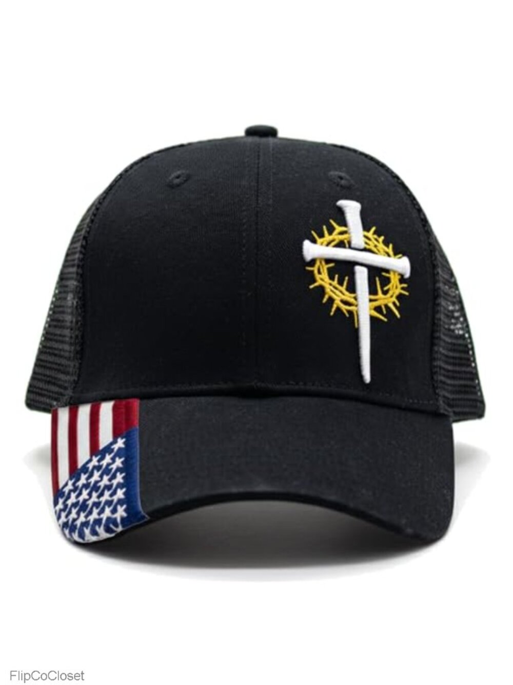 Christian Cross Baseball Cap Adjustable Snapback Hat for Men Women